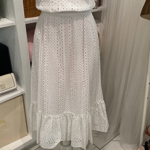 New J. Crew White 100% Cotton Classy Midi Spring Summer Dress 4 - Picture 4 of 6